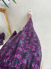 My 3154 Mor Çiçek Desenli Elbise
