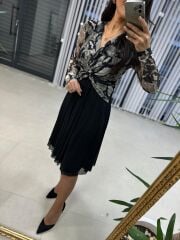 Mc Snake Düğümlü Şifon Elbise