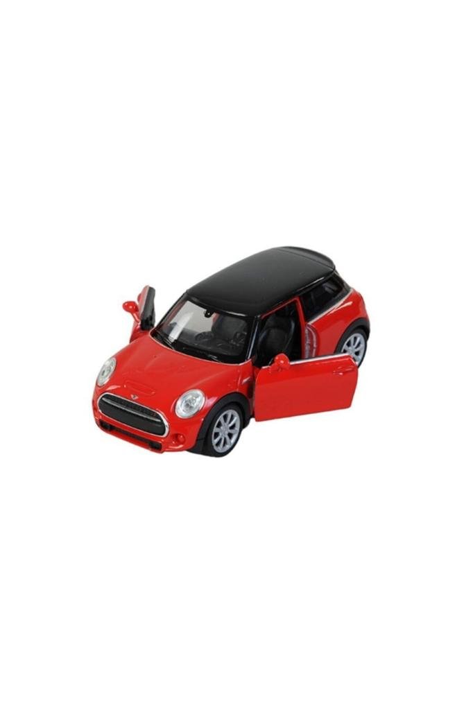 ÇEK BIRAK Metal Mini Cooper Çocuk Araba Oyuncak 12 CM KIRMIZI