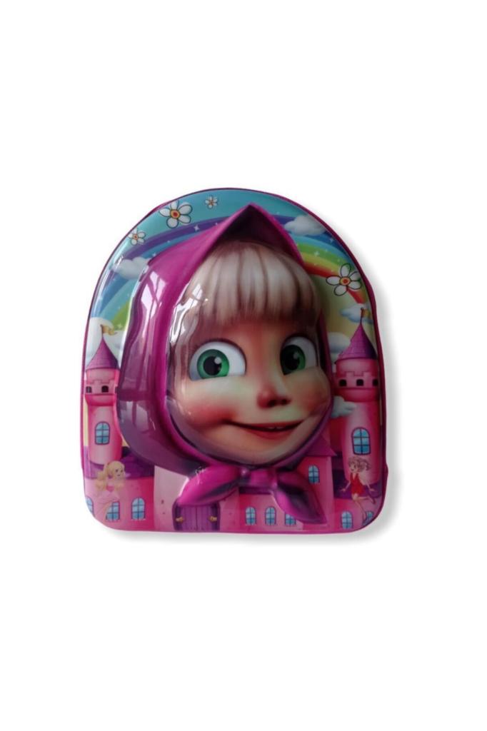 DZC KUZENLER AVM 3D Kabartmalı Pembe Maşa Günlük mini çanta