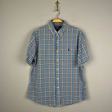 Ralph Lauren Erkek Kısa Kollu Custom Fit Gömlek XL Beden