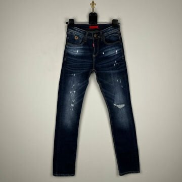 DSQUARED2 Erkek Paint-Splatter Skinny Jeans 30/34 Beden