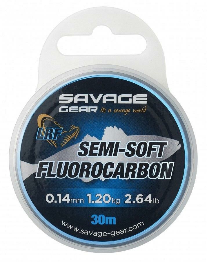 Savage Gear Semi-Soft Fluorocarbon Lrf 30 M 0.14 MM 1.2 KG 2.64 LB Clear