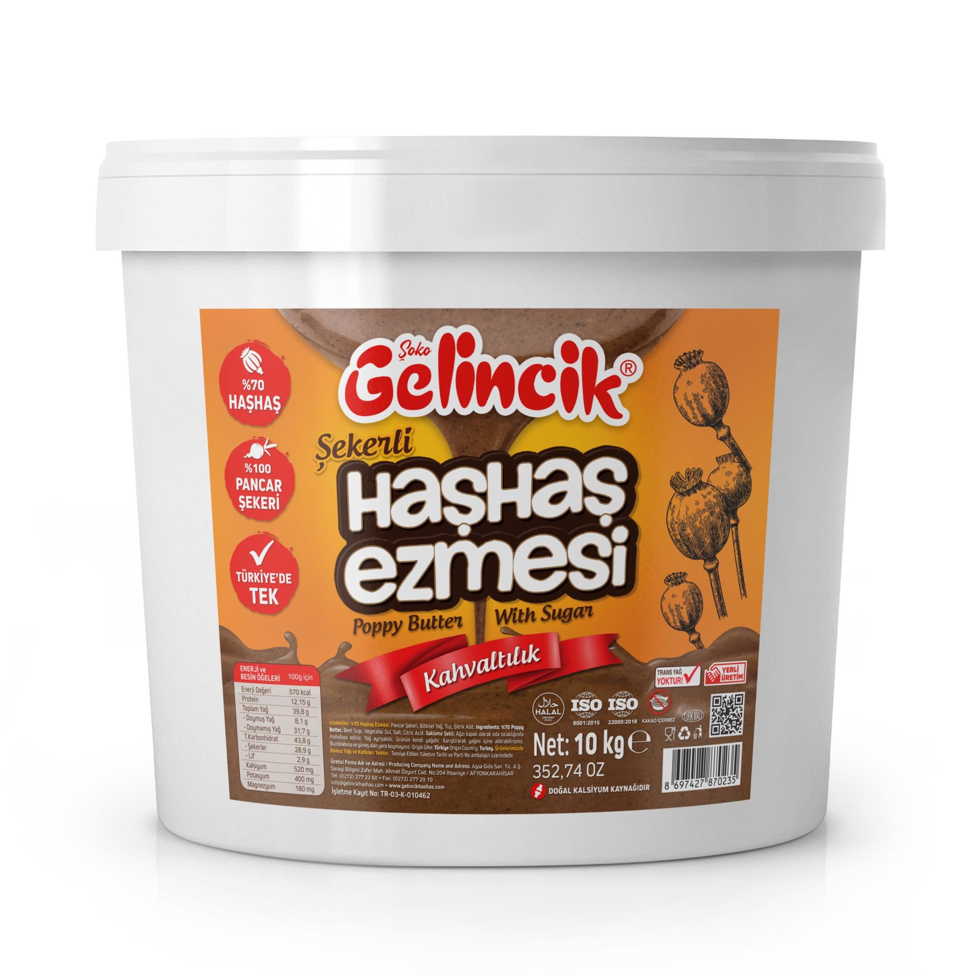 Gelincik Şekerli Haşhaş Ezmesi 10 kg