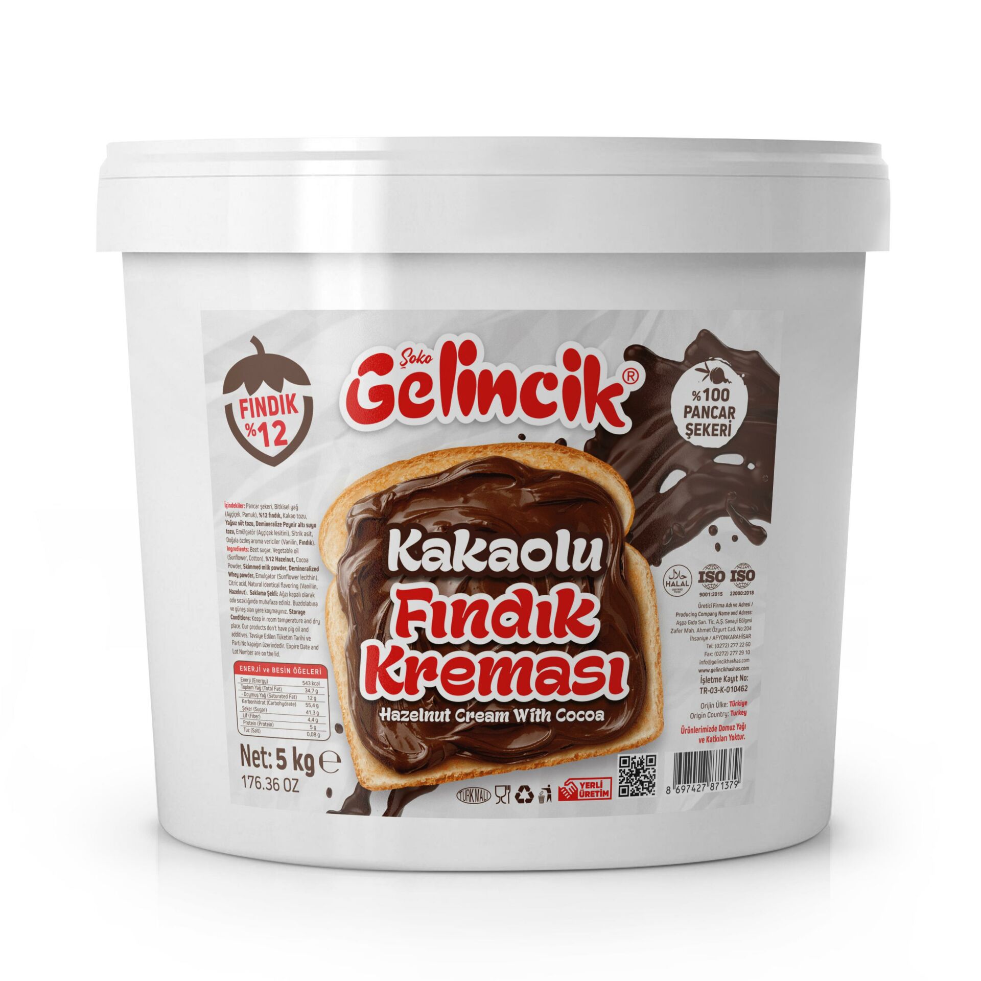 Gelincik Kakaolu Fındık Kreması 5 kg