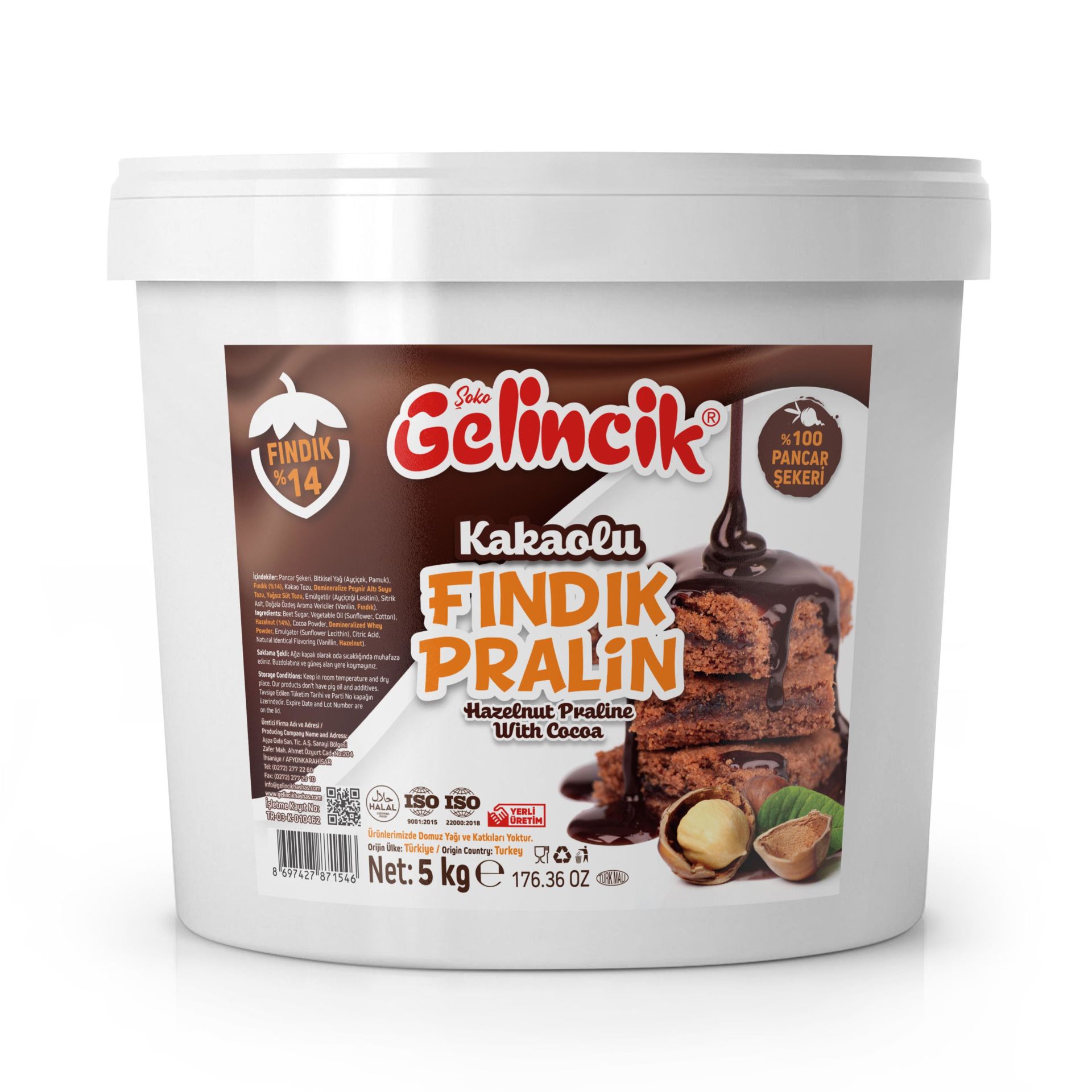 Gelincik Kakaolu Fındık Pralin 5 kg