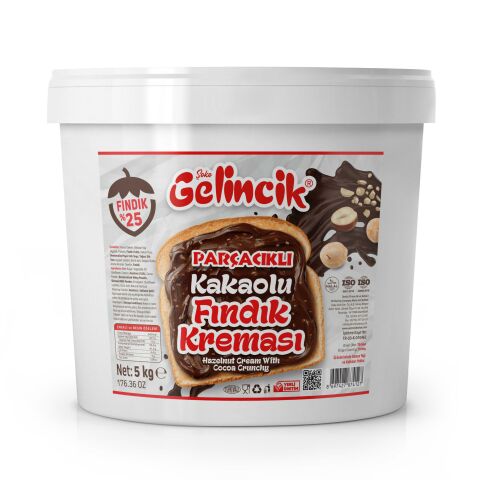 Gelincik 5 Kg Kakaolu Fındık Kreması Parçacıklı