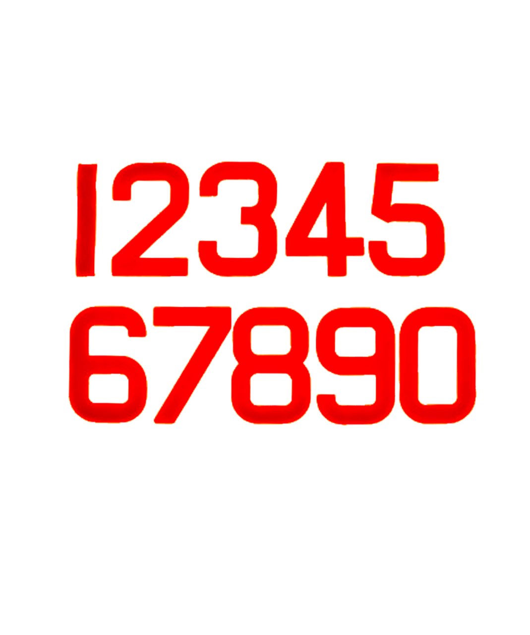 Sail Numbers Red