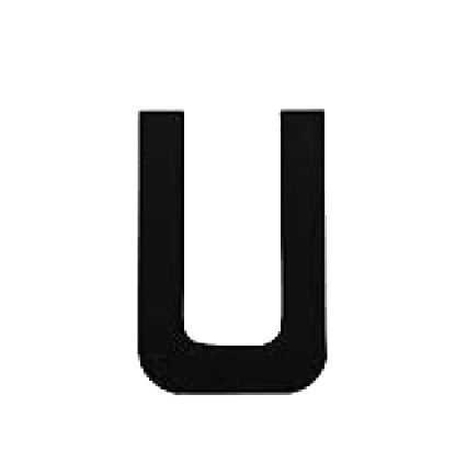 Radial Number Letter U Black