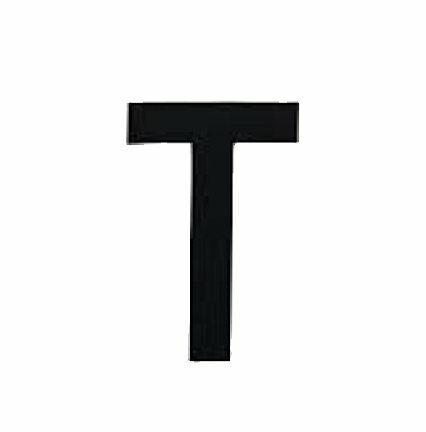 Radial Number Letter T Black