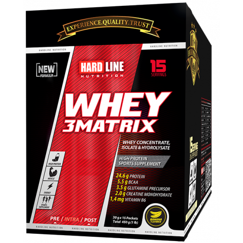 Hardline Whey 3 Matrix Protein Tozu Muzlu 30 Gr 15 Adet