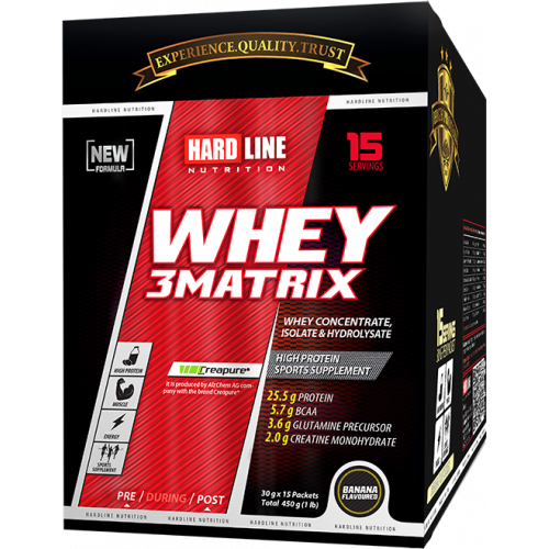 Hardline Whey 3 Matrix Protein Tozu Muzlu 30 Gr 15 Adet