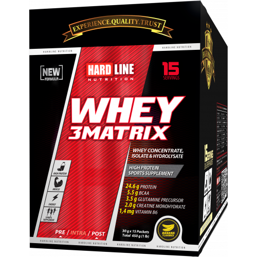 Hardline Whey 3 Matrix Protein Tozu Muzlu 30 Gr 15 Adet