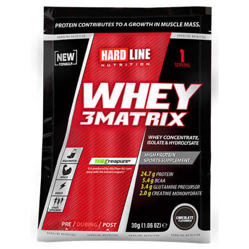 Whey Hardline 3Matrix Tek Kullanımlık Çikolatalı 30 Gr