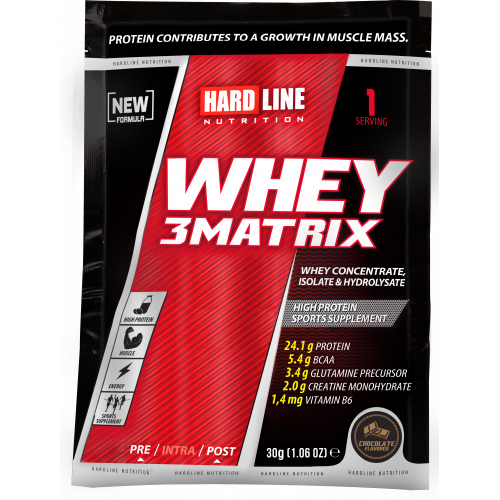 Whey Hardline 3Matrix Tek Kullanımlık Çikolatalı 30 Gr