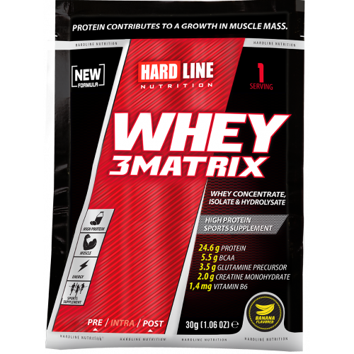 Whey Hardline 3Matrix Tek Kullanımlık Muzlu 30 Gr