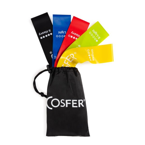 Cosfer Latex Aerobik Band 5 lü set