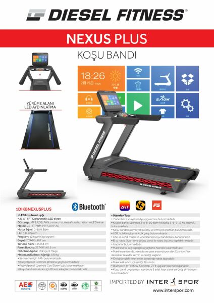 Diesel Fitness Nexus Plus Koşu Bandı