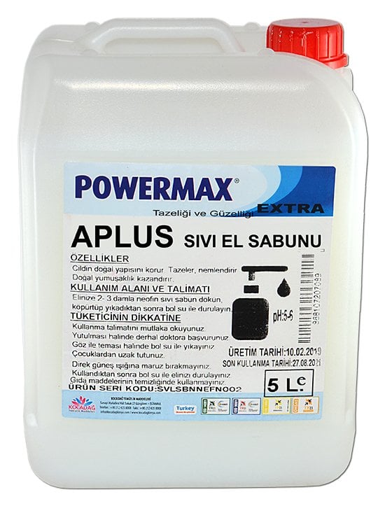 Powermax A Plus Sıvı El Sabunu 5 Lt