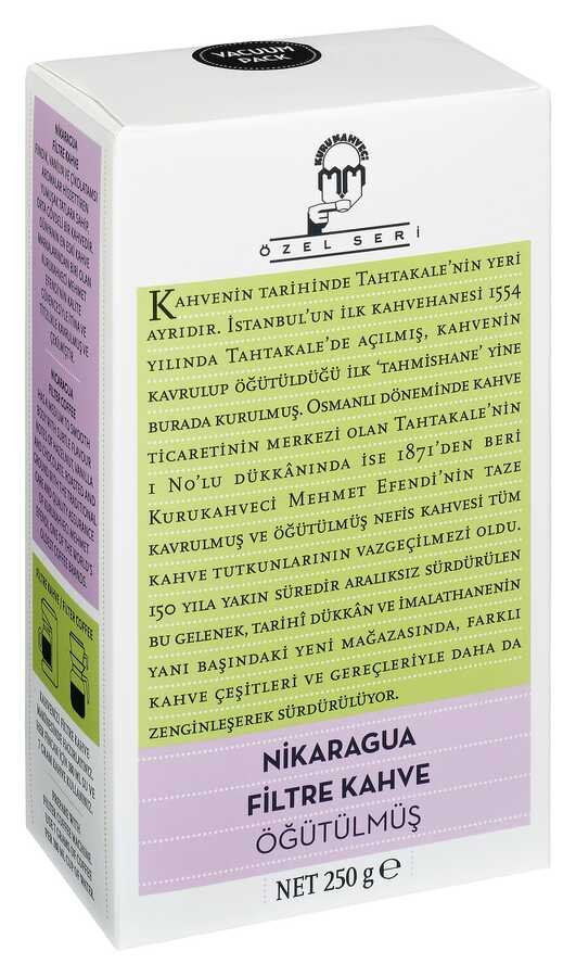 Mehmet Efendi Özel Seri Nicaragua Filtre Kahve 250 Gr