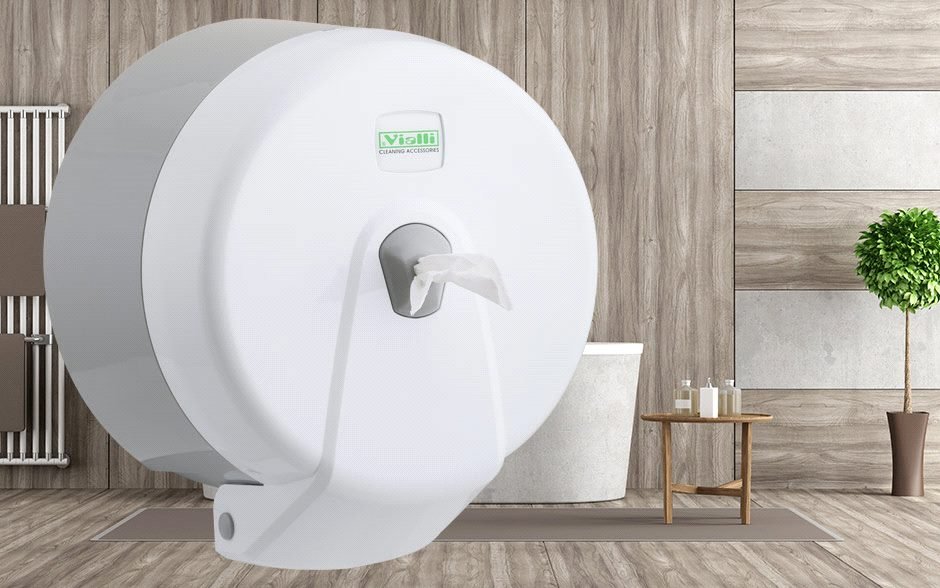 Vialli Minipoint Tuvalet Kağıdı Dispenseri Beyaz K3