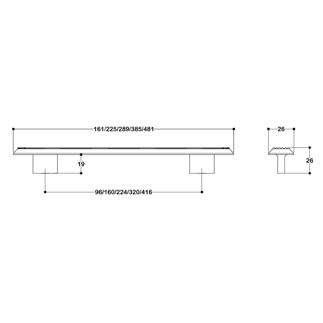 9004  LİNE-ÇİZGİLİ KULP TEK ADET 96 MM ROSE RENGİ KLASİK KULP