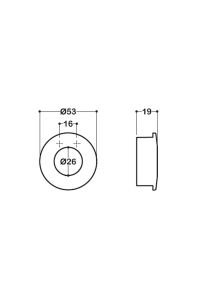 7480 SİYAH RENKLİ GÖMME KULP 16 MM