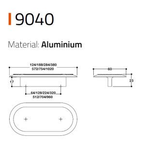 9040  LİNE-ÇİZGİLİ KULP ANTİK RENK TEK ADET