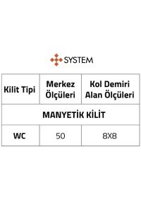 SYSTEM SÜRME KAPI KİLİDİ ENTEGRE ÇEKME SAPLI