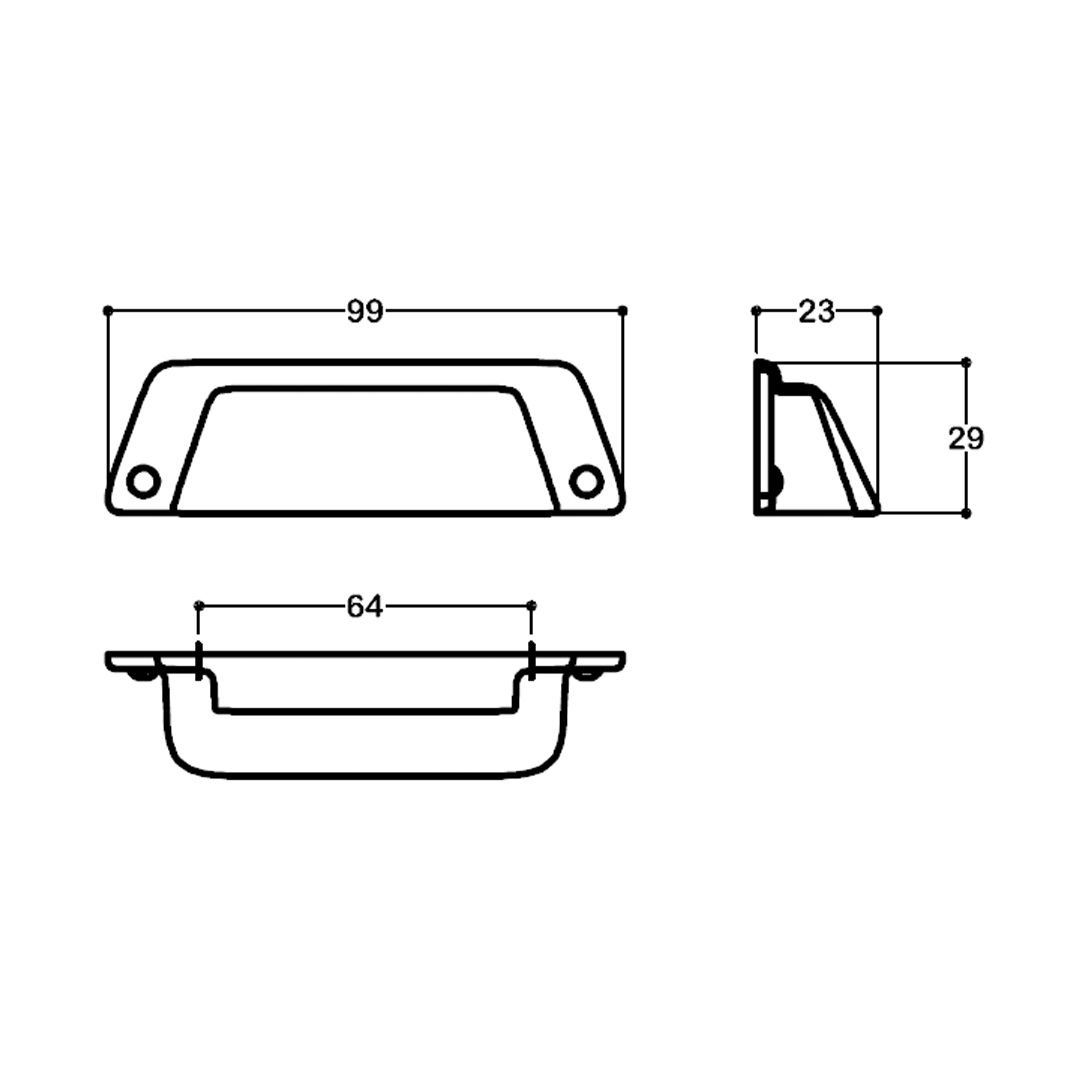 SSY4532 64 MM SİYAH RENK TAS KULP