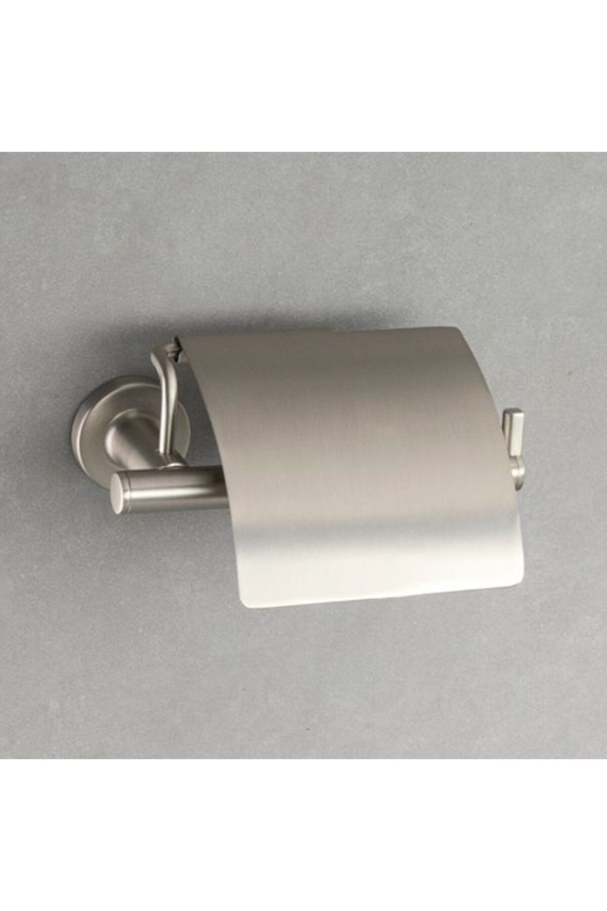 Hoop Kapaklı Tuvalet Kağıtlığı Saten Renk 85X118X170 mm
