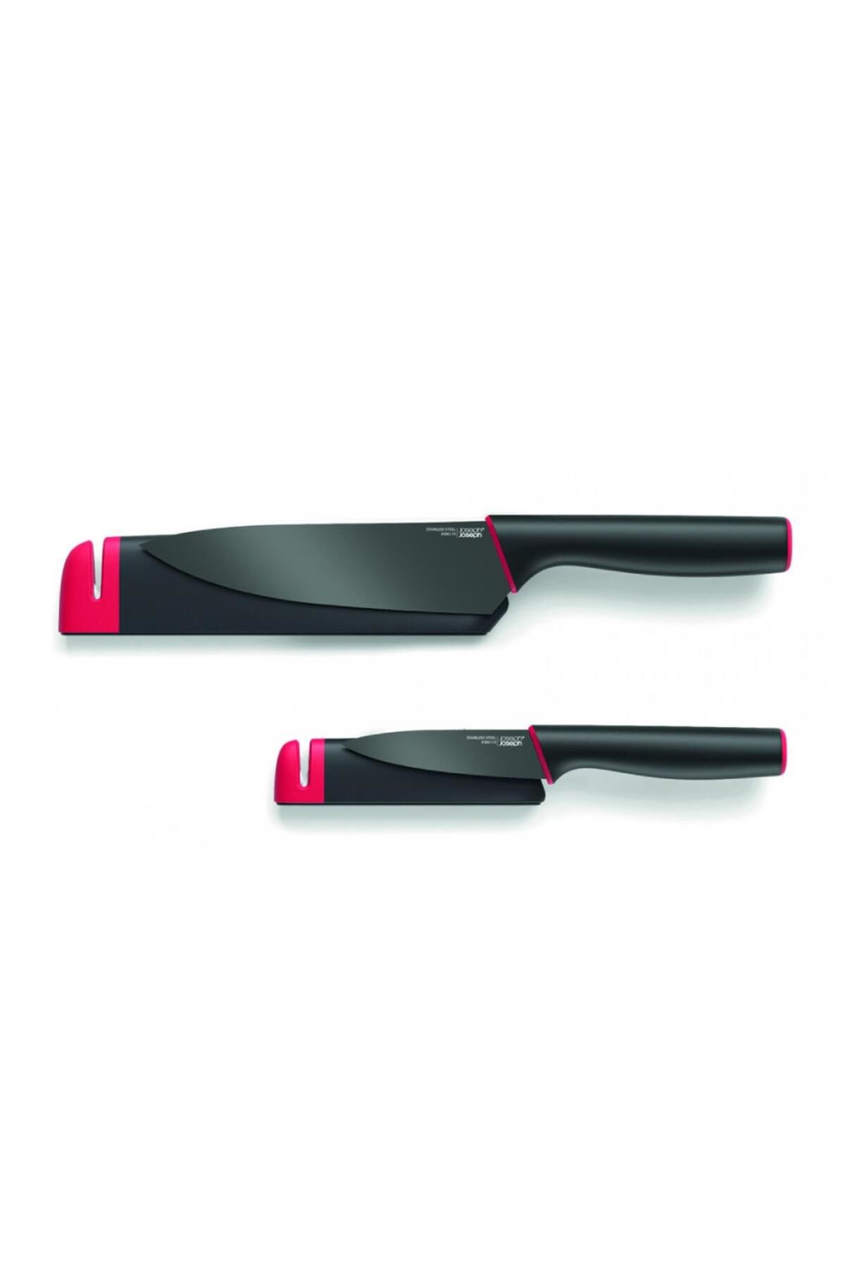 Slice&Sharpen İkili Bileyicili Bıçak Seti  Siyah / Kırmızı