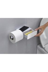 EasyStore Çelik Duvara Monte Tuvalet Kağıdı Tutucu - Beyaz