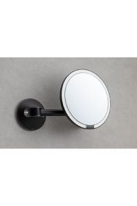 5 X Siyah Duvara Monte Büyüteçli Makyaj Aynası Siyah Renk 400X135X230 mm