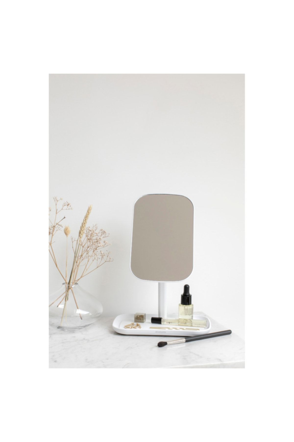 Beyaz Ayaklı Masa Aynası 12,6cmx20cmx28,3cm