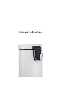 Mat Beyaz-Pedallı Çöp Kovası, 13 L(250x405mm)