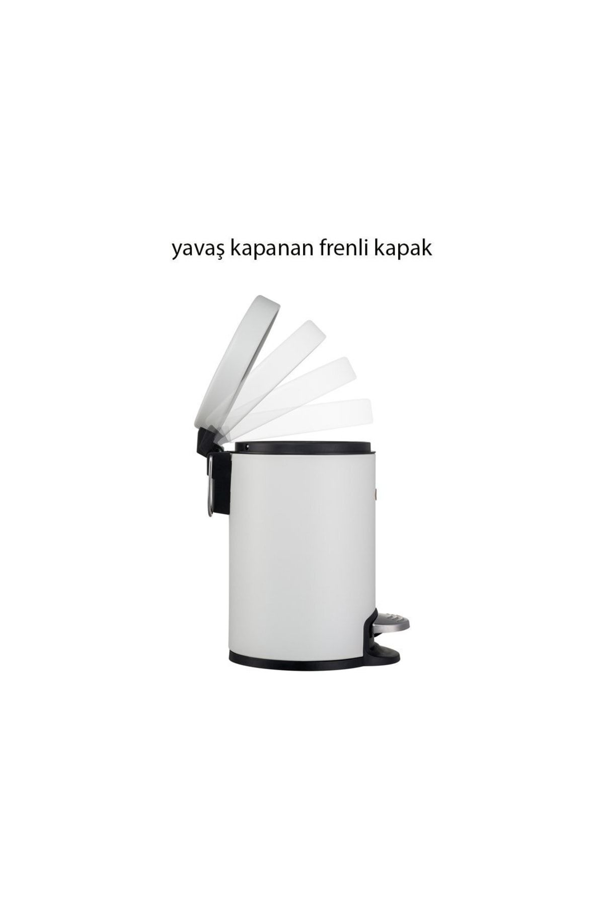 Mat Grafit -Pedallı Çöp Kovası, 13  Litre(250x405mm)