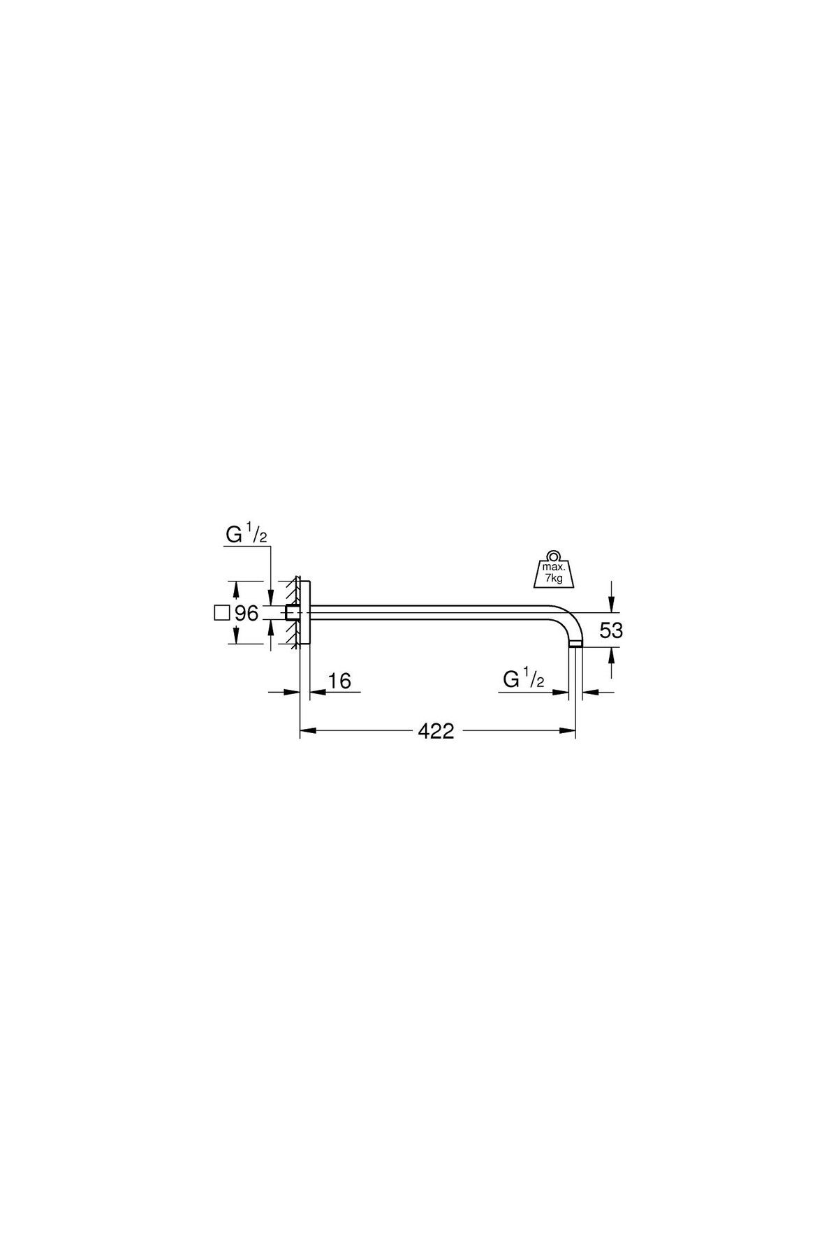 Grohe Rainshower Tepe Duşu Dirseği-