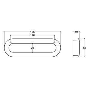 7471 KROM RENKLİ GÖMME KULP 128 MM