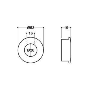 7480 KROM RENKLİ GÖMME KULP 17 MM