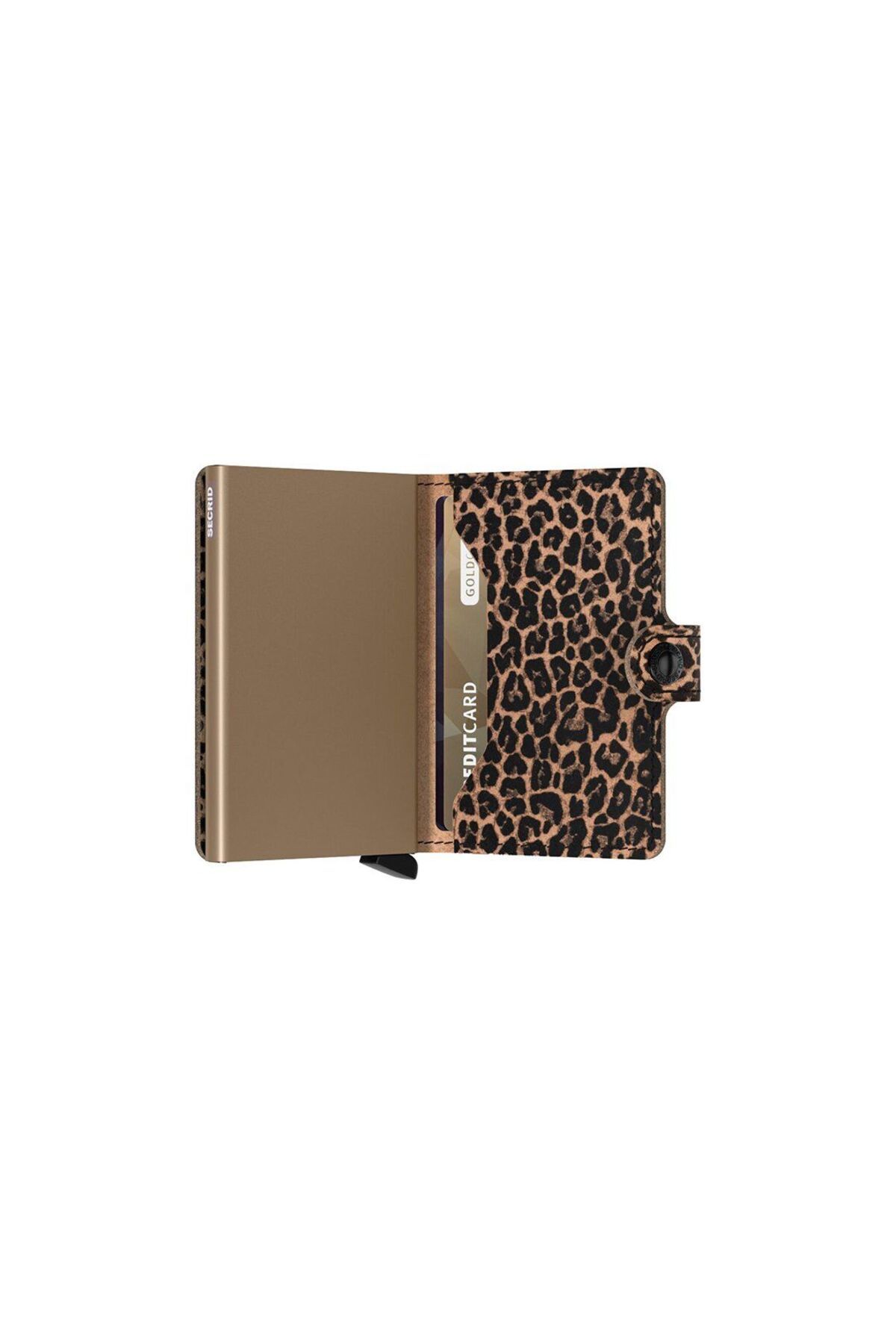 Secrid Miniwallet Leo Beige - Leopar Desenli %100 Orjinal Avrupa Derisi Cüzdan