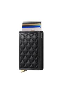 Secrid Premium Slimwallet Emboss Diamond Black - Kabartmalı Siyah  %100 Orjinal Avrupa Derisi Cüzdan