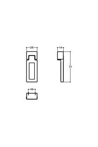 4634 KROM RENKLİ 24 MM SALLANTILI KULP