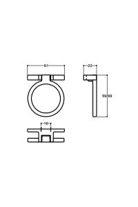 4627 KROM RENKLİ 50 MM SALLANTILI KULP