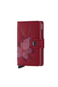 Secrid Miniwallet Stitch Magnolia Rosso, N/A - %100 Orjinal Avrupa Derisi Cüzdan