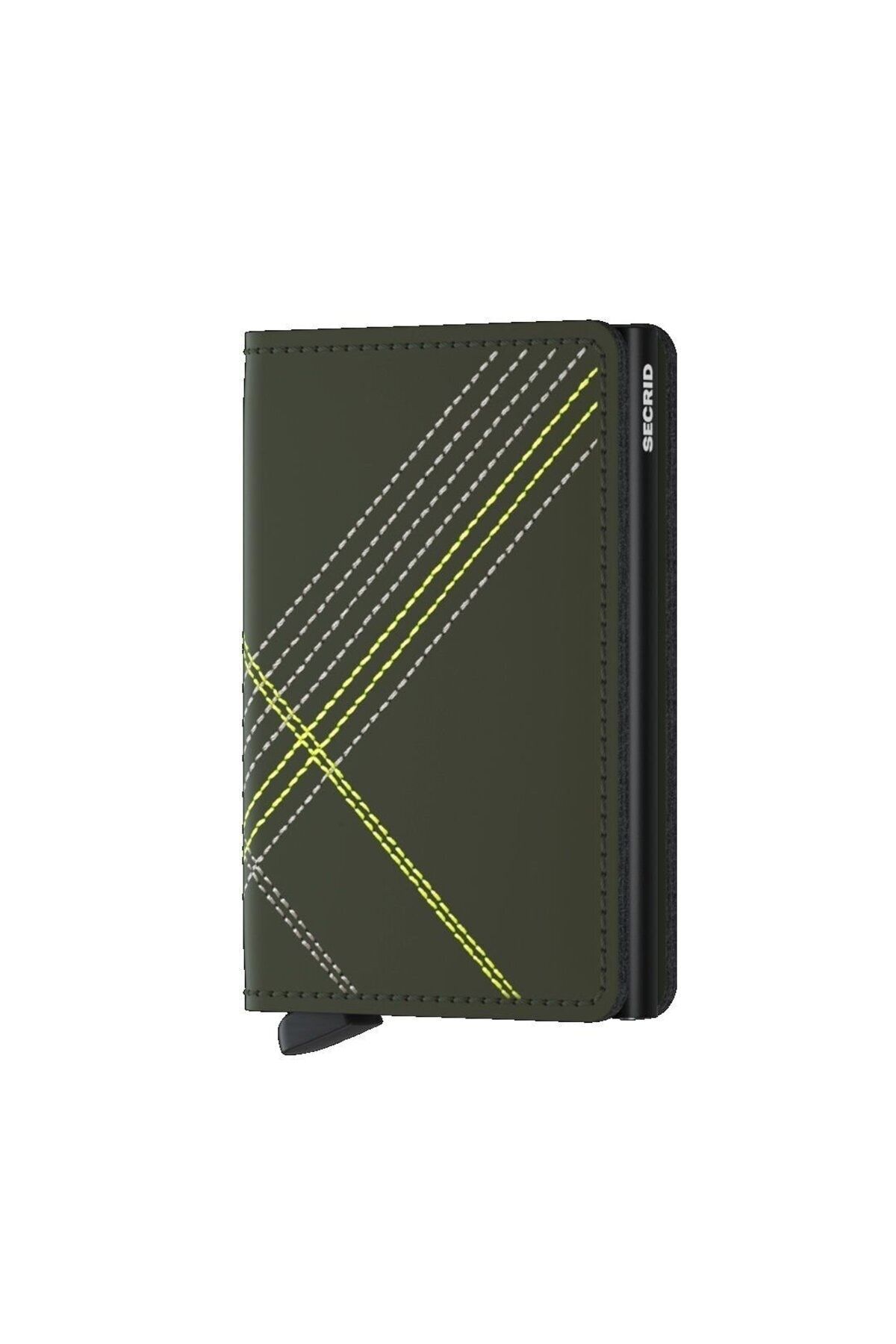 Secrid Slimwallet Stitch Linea Lime, N/A - %100 Orjinal Avrupa Derisi Cüzdan