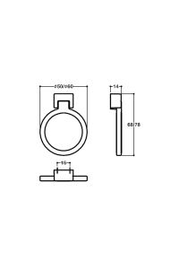 4624 KROM RENKLİ 50 MM SALLANTILI KULP