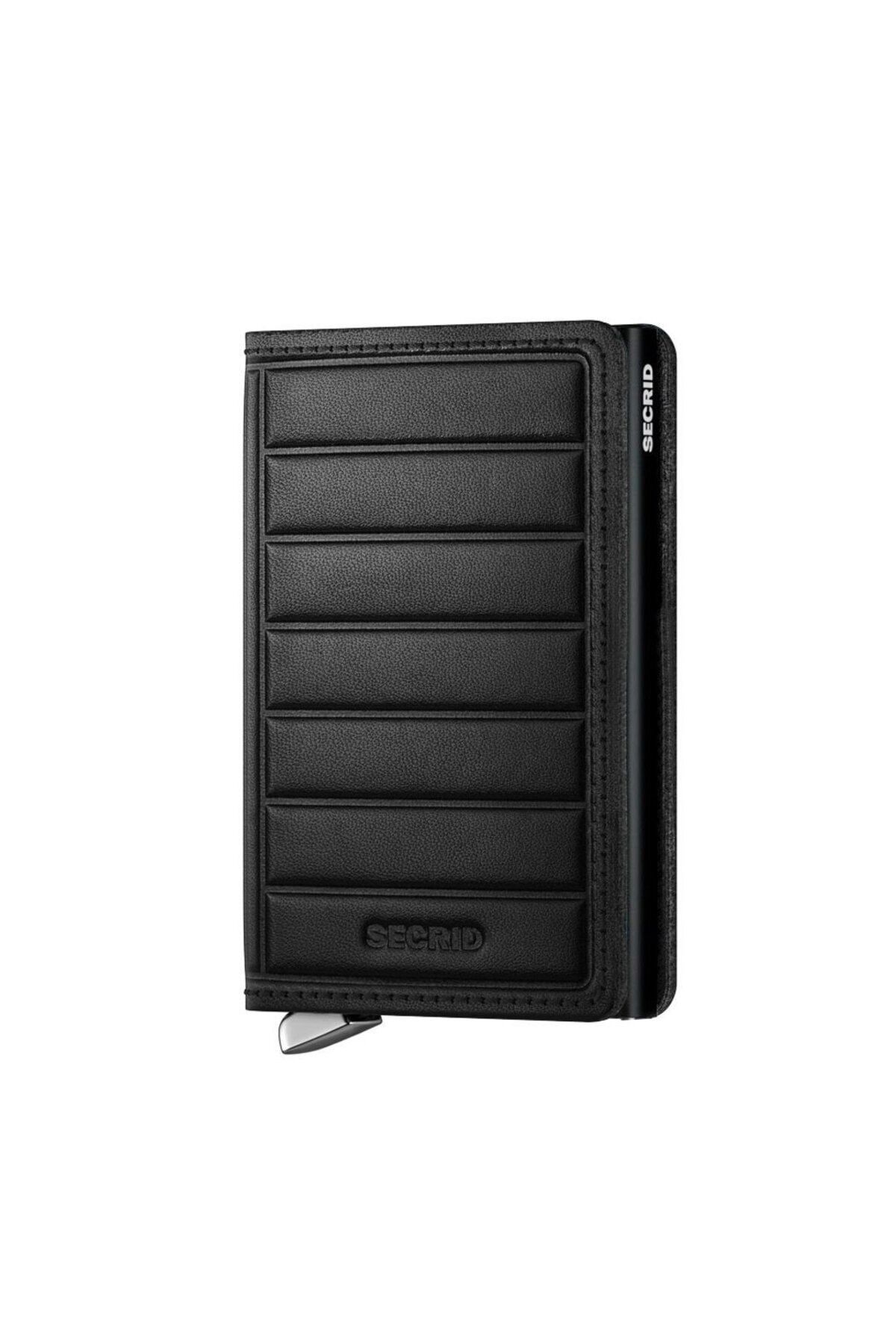 Secrid Slimwallet Emboss Lines Black - %100 Orjinal Avrupa Derisi Cüzdan