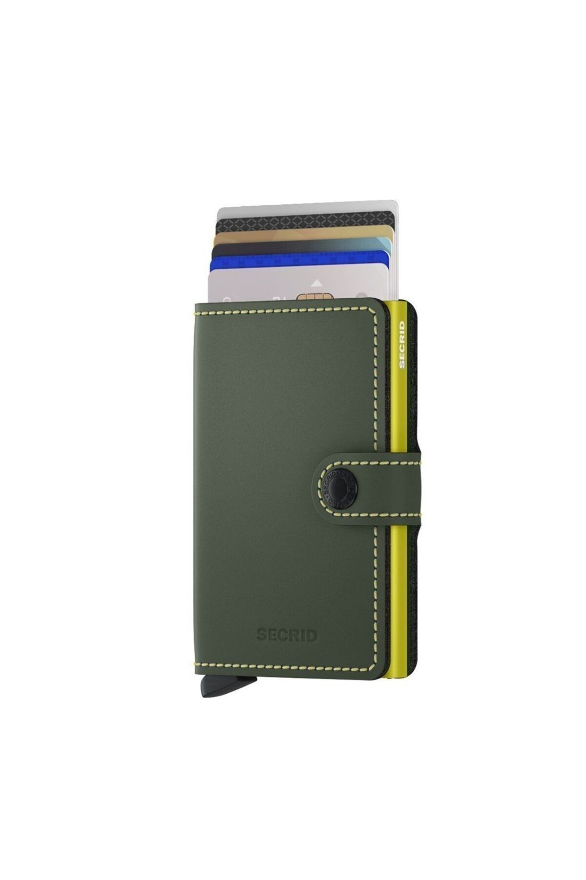 Secrid Miniwallet Matte Green & Lime , N/A - %100 Orjinal Avrupa Derisi Cüzdan