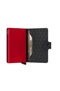 Secrid Miniwallet Optical Black Red,N/A - %100 Orjinal Avrupa Derisi Cüzdan